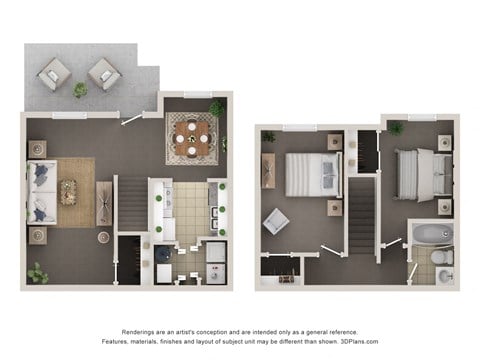 Floor plan for 2 beds, 1 bath, 900 sqft